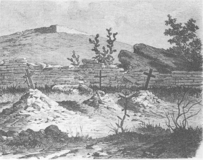 El Cerro de las Campanas después del fusilamiento, como lo dibujaron y fotografiaron en ese junio de hace 146 años.